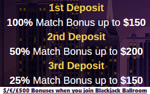Join Blackjack Ballroom Casino - get $/€/£500 welcome bonuses