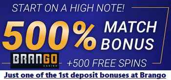 Brango Casino welcome bonus offer