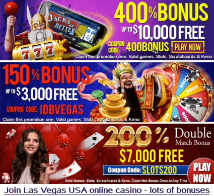 Join Las Vegas USA Casino, bonus promotions