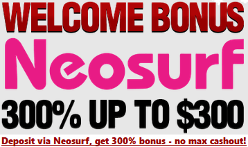 Neosurf bonus at Red Stag Casino