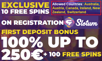 Slotum online casino, join bonus