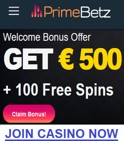 Join PrimeBetz online casino now