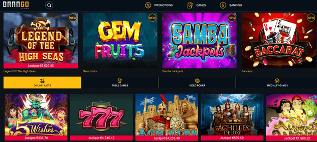 Brango online casino games