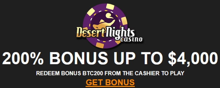 Desert Nights Bitcoin crypto casino bonus