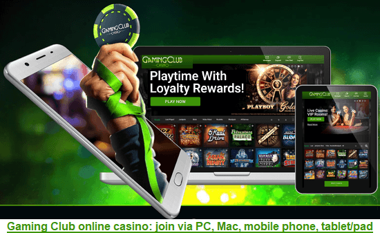 Gaming Club online casino - join using PC, Mac or mobile