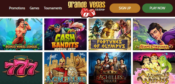 Grande Vegas online casino games