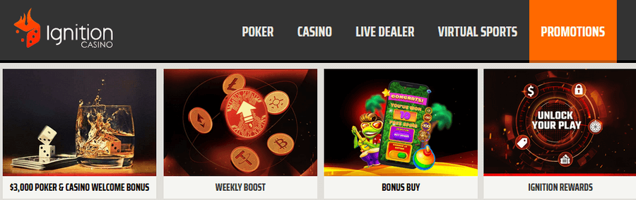 Ignition Casino welcome bonus and rewards
