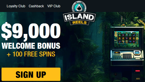 Island Reels online casino free spins welcome bonus