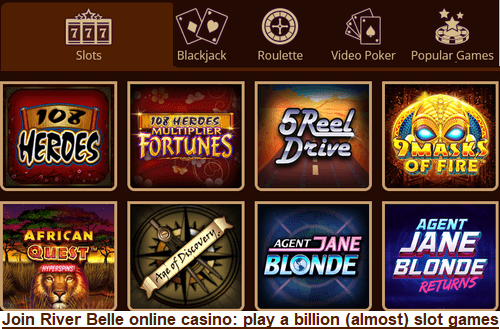 Join River Belle, play casino slot games
