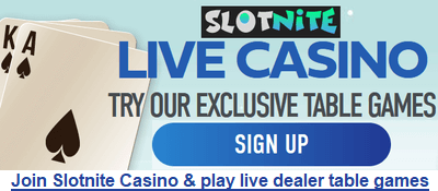 Slotnite online casino live dealer table games