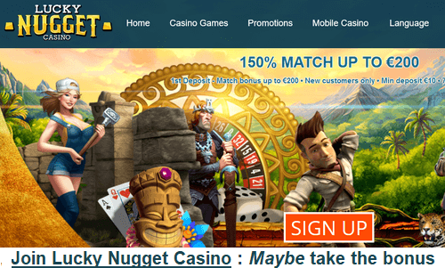 Lucky Nugget casino join bonus