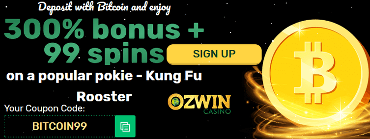 Bitcoin pokie bonus at Ozwin Casino