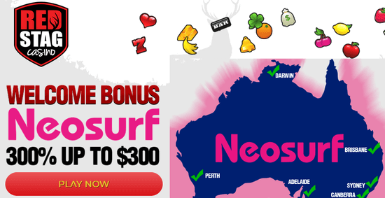 Red Stag Casino online Neusurf welcome bonus