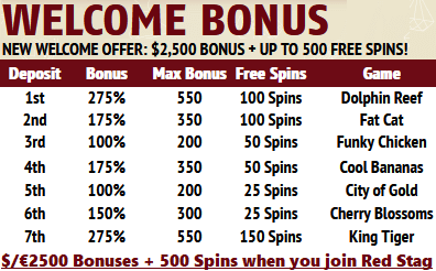 Red Stag Casino, join welcome bonus offer