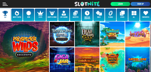 Slotnite Casino, join to play games