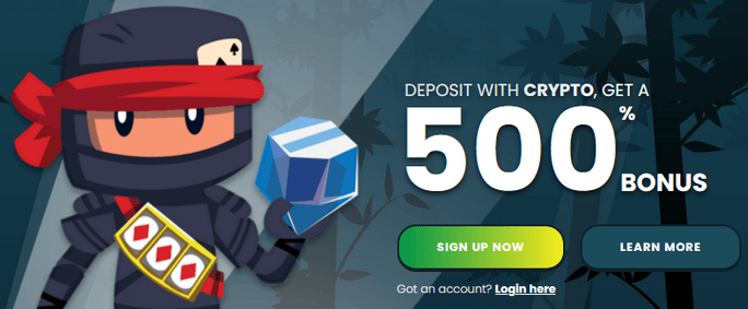 Slots Ninja online casino crypto deposit bonus