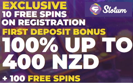 Slotum New Zealand online casino free spins bonus