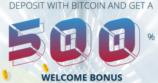 Spinfinity Casino Bitcoin 500% welcome bonus