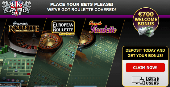 UK Casino Club online roulette games
