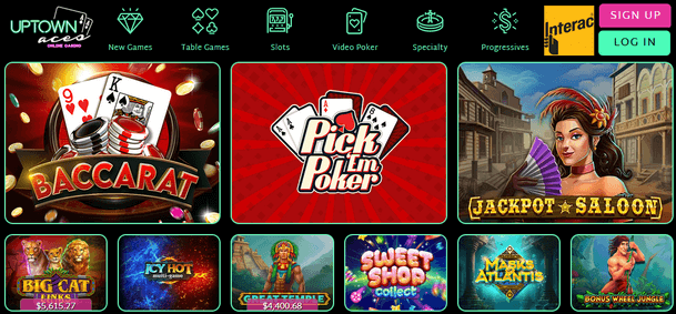 Uptown Aces Interac online casino games